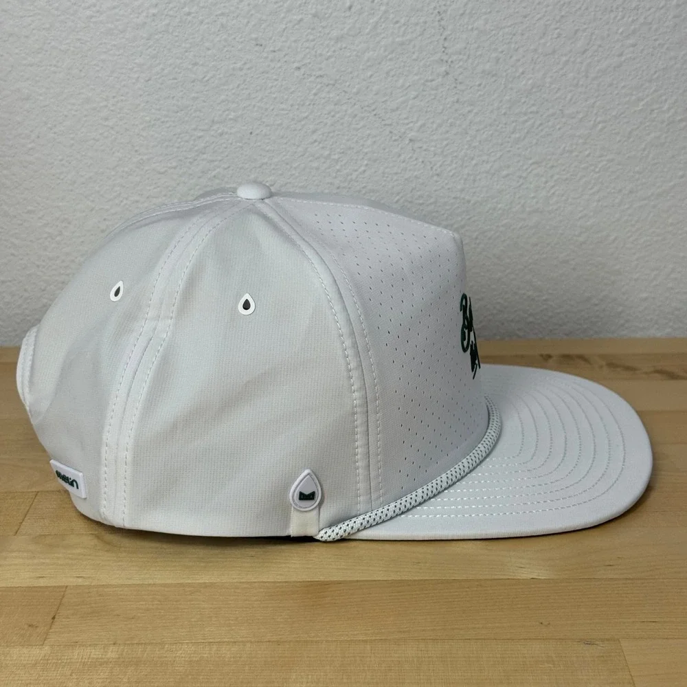 Melin Back of the Cup White Perforated Rope Snapback Golf Hat Mens